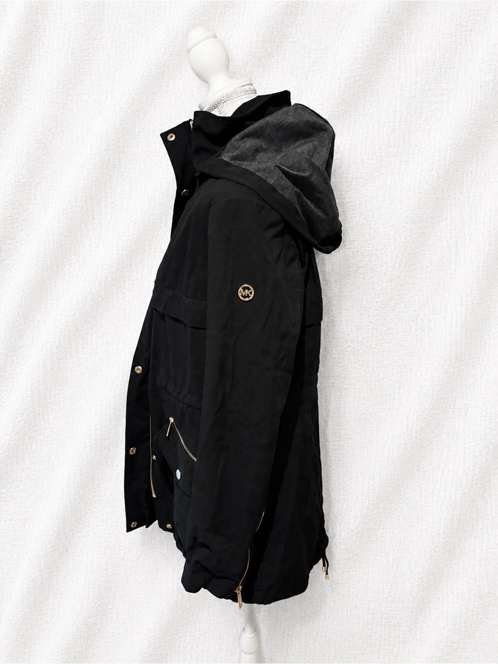 MICHAEL Michael Kors Black Hooded Utility Jacket - Picture 3 of 5